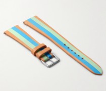 Striped Leather Watch Strap