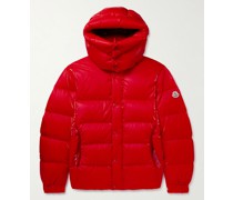 Verdon Quilted Coated Nylon-Ripstop Down Hooded Jacket