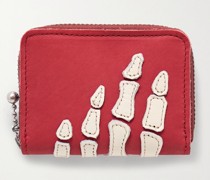 Thumbs-Up kleines Portemonnaie aus Leder mit Reißverschluss über drei Seiten und Applikationen