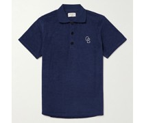 Lounge Polohemd aus Frottee aus einer Baumwollmischung mit Logostickerei