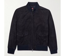 G9 AF Harrington-Jacke aus Veloursleder