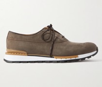 Fast Track Sneakers aus perforiertem Nubukleder