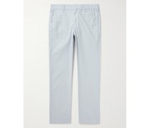 Gerade geschnittene Chino aus Baumwoll-Twill in Stückfärbung