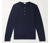 Pima Cotton-Jersey Henley Pyjama T-Shirt