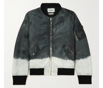 Wattierte Bomberjacke aus von Hand eingefärbtem Nylon-Shell