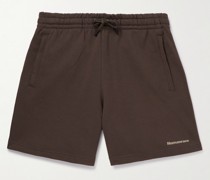 + Pharrell Williams Logo-Embroidered Straight-Leg Cotton-Jersey Shorts