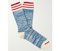 Oceanside Socken aus einer Stretch-Baumwollmischung mit Streifen