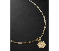 Classic Fob Open Clip Chain and Amate Love Gold Diamond Necklace