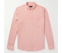 Hemd aus Leinen mit Button-Down-Kragen