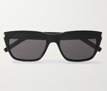 Sonnenbrille mit rechteckigem Rahmen aus Azetat