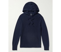 Kapuzenpullover aus Kaschmir in Waffelstrick