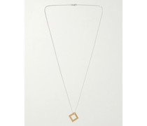 18-Karat Gold and Sterling Silver Necklace