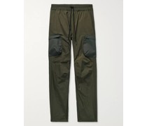 Himalayan Tapered Canvas-Trimmed Nylon Drawstring Cargo Trousers