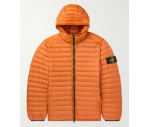 Loom Daunenjacke aus gestepptem Nylon mit Kapuze und Logoapplikation