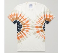 Half Dome schmal geschnittenes T-Shirt aus Jersey aus einer Hanf-Baumwollmischung mit Batikmuster