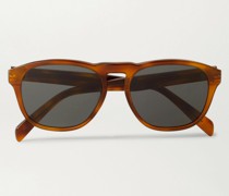 Round-Frame Tortoiseshell Acetate Sunglasses