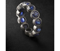 Small 14-Karat Gold Laboratory-Grown Sapphire Eternity Ring