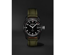 Airco Mach 1 Jet Automatic 40 mm Uhr aus Edelstahl mit Armband aus Segeltuch
