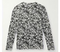 Schmal geschnittenes T-Shirt aus Baumwoll-Jersey mit Print