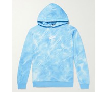 Tie-Dyed Logo-Print Cotton-Jersey Hoodie