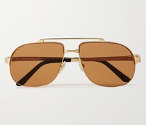 Santos Evolution goldfarbene Pilotensonnenbrille