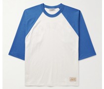Oberteil aus Baumwoll-Jersey mit Logoprint und Applikation