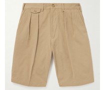 Weit geschnittene Shorts aus Baumwoll-Twill mit Falten