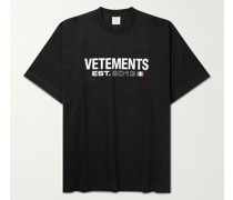 Oversized-T-Shirt aus Baumwoll-Jersey mit Logoprint