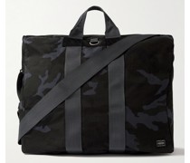 Tote aus Nylon und Baumwoll-Ripstop mit Camouflage-Print