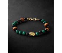 Isha Armband mit mehreren Steinen und Details aus Gold