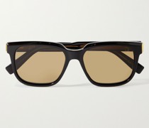 Square-Frame Acetate and Gold-Tone Sunglasses