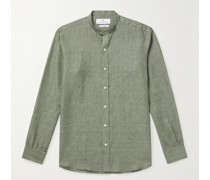 Blake Grandad-Collar Linen Shirt