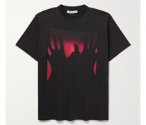 Red Taste of Hands T-Shirt aus Baumwoll-Jersey mit Print und Applikation