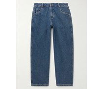 Weit geschnittene Jeans mit Logostickerei