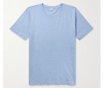 T-Shirt aus einer „Filo di Scozia“-Baumwoll-Leinenmischung