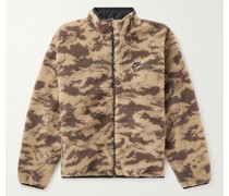 Reversible Camouflage-Print Fleece and Shell Jacket