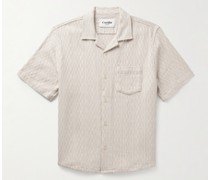 Hemd aus Baumwoll-Jacquard mit Reverskragen