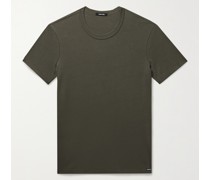 T-Shirt aus Stretch-Baumwoll-Jersey