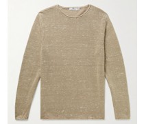Slub Linen and Silk-Blend Sweater