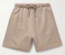 Baja Shorts aus Baumwoll-Jersey mit Kordelzugbund und Logostickerei