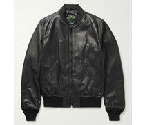 MA-1 Bomberjacke aus genarbtem Leder