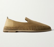 Miles Loafers aus Veloursleder mit Flechtdetail