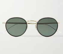 Billie Sonnenbrille mit rundem Rahmen aus Titan und Azetat