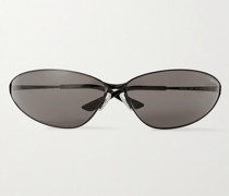 Sonnenbrille mit Cat-Eye-Rahmen aus Metall