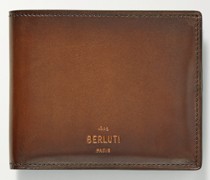 Aufklappbares Portemonnaie aus Venezia-Leder
