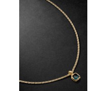 Anhängerkette aus recyceltem Gold mit Indigolith