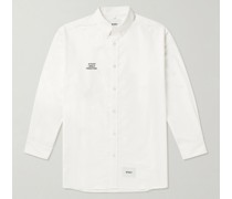 Hemd aus Baumwoll-Oxford mit Button-Down-Kragen und Stickerei