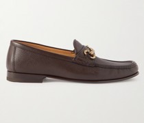 Loafers aus vollnarbigem Leder mit „Horsebit“-Detail