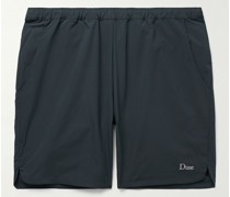 Gerade geschnittene Shorts aus Shell mit Logostickerei