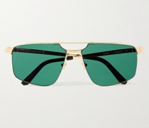 Goldfarbene Pilotensonnenbrille